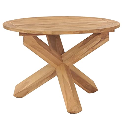 GuyAna Garten-Esstisch Ø110x75 cm Massivholz Teak Dining Tables Esstisch Modern