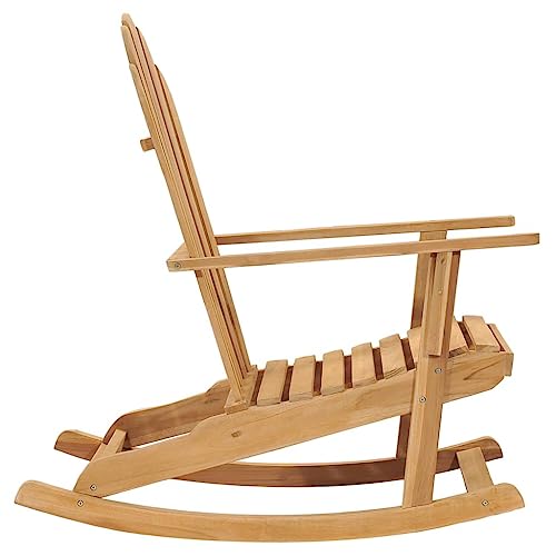 KLLJHB Adirondack Schaukelstuhl Massivholz Teak 15,3kg/33.66ib Outdoor Stühle