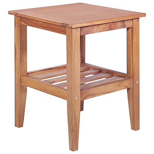 QJBSAVVA Couchtisch, Sideboard Kleines Bücherregal Kleine Kommode Konsolentisch Schmal Geeignet für Büro Eingangsbereich College-Schlafsaal Study Room 40 x 40 x 50 cm Quadratisch Teak Massiv