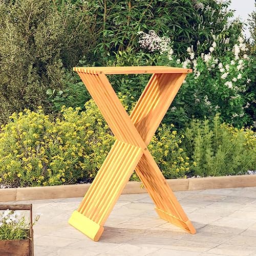 LLEZKBR Stühle Klappstühle & Hocker Klapphocker 40x32,5x70cm Massivholz Teak