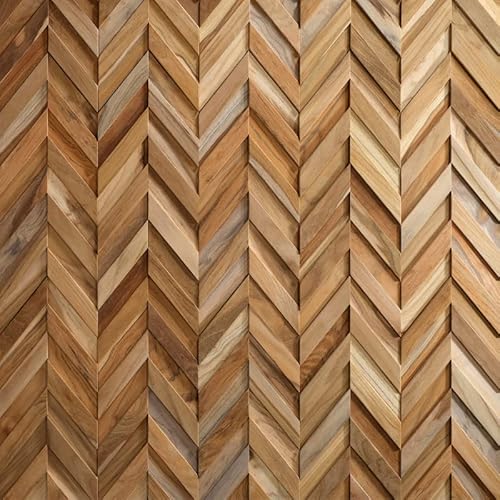 Holzverblender 3D UltraWood Teak Chevron